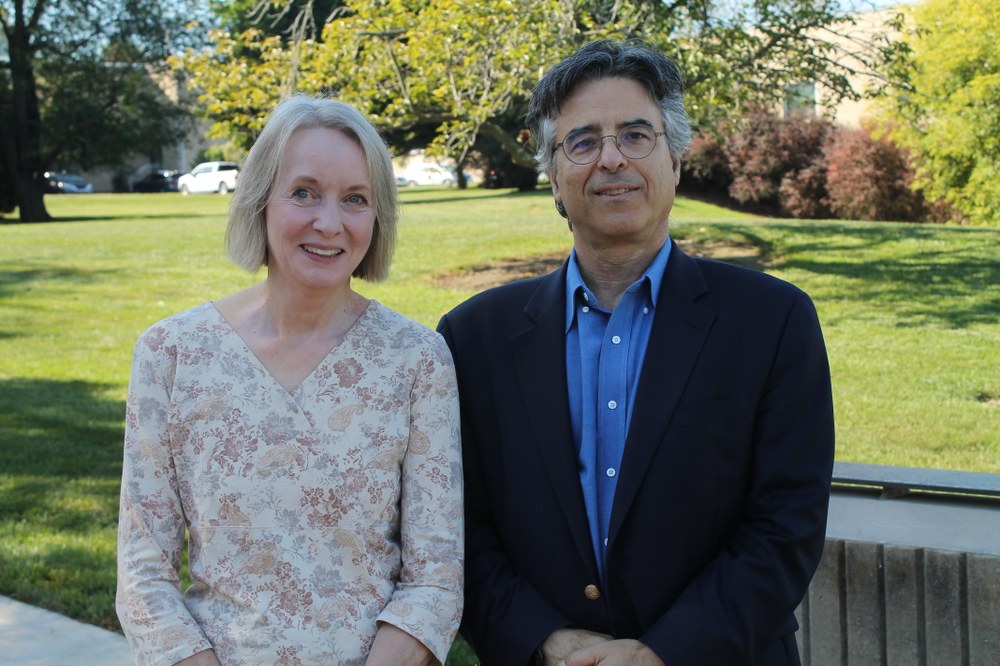 Penn State professor of intergenerational programs and aging Matthew Kaplan, right, and Louise Chawla, a University of Colorado Boulder professor emerita in environmental design, participated in a Sept. 24 panel with Schreyer Scholars to discuss climate change issues.