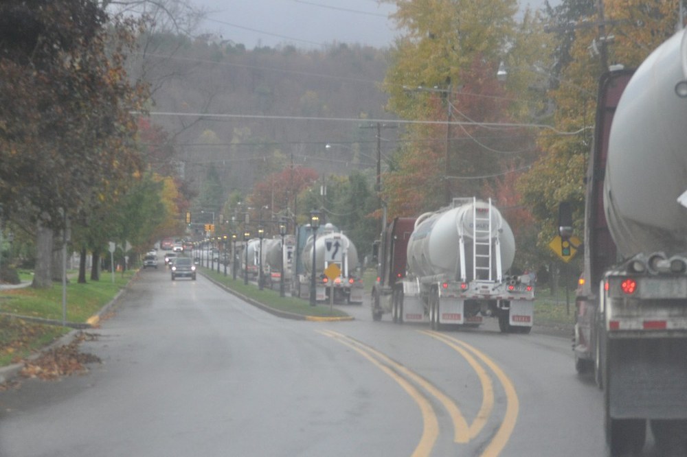 Marcellus A series of tanker trucks on the road